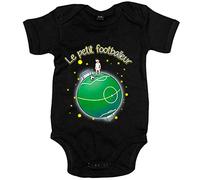 Body bebé parodia Le Petit Footballeur tributo fútbol - Negro, Talla única 12 meses