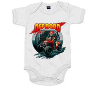 Body bebé Quad Off Road Adventure - Blanco, Talla única 12 meses