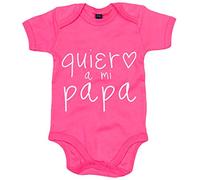 Body bebé Quiero a mi papá - Rosa, Talla única 12 meses