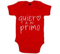 Body bebé Quiero a mi primo - Rojo, Talla única 12 meses