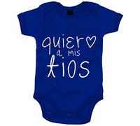 Body bebé Quiero a mis tíos - Azul Royal, Talla única 12 meses