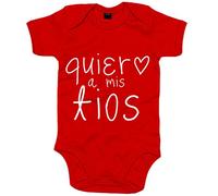 Body bebé Quiero a mis tíos - Rojo, Talla única 12 meses