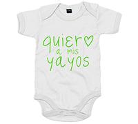 Body bebé Quiero a mis yayos - Blanco, Talla única 12 meses