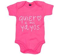 Body bebé Quiero a mis yayos - Rosa, Talla única 12 meses