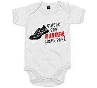 Body bebé Quiero ser runner como papá - Blanco, Talla única 12 meses