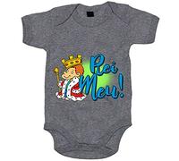Body bebé Rei meu - Gris, Talla única 12 meses