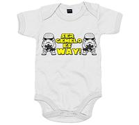 Body bebé ser gemelo es Way parodia clones - Blanco, Talla única 12 meses