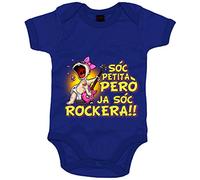 Body bebé Sóc petita però ja sóc rockera - Azul Royal, Talla única 12 meses