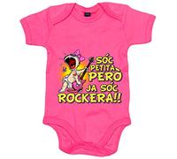 Body bebé Sóc petita però ja sóc rockera - Rosa, Talla única 12 meses