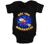 Body bebé Sóc una bruixeta - Negro, Talla única 12 meses