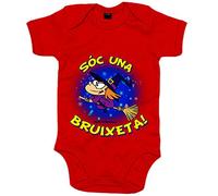 Body bebé Sóc una bruixeta - Rojo, Talla única 12 meses