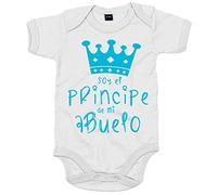 Body bebé Soy el principe de mi abuelo - Blanco, Talla única 12 meses