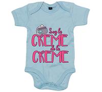 Body bebé soy la crème de la crème - Celeste, Talla única 12 meses