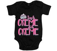 Body bebé soy la crème de la crème - Negro, Talla única 12 meses