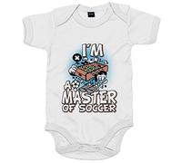 Body bebé soy un crack del fútbol I Am A Master Of Soccer - Blanco, Talla única 12 meses