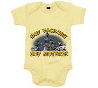 Body bebé Soy vacilón soy motero - Amarillo, Talla única 12 meses
