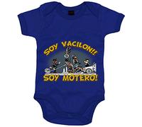 Body bebé Soy vacilón soy motero - Azul, Talla única 12 meses