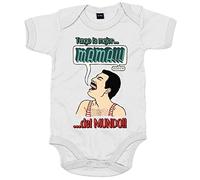 Body bebé tengo la mejor mama del mundo como la canción - Blanco, Talla única 12 meses