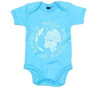 Body bebé Tengo la mejor tía del mundo - Celeste, Talla única 12 meses
