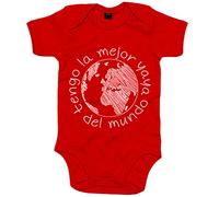 Body bebé Tengo la mejor yaya del mundo - Rojo, Talla única 12 meses