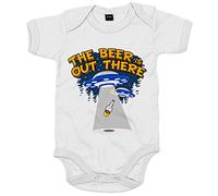 Body bebé The Beer Is Out There friki cervezero - Blanco, Talla única 12 meses