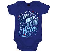 Body bebé viva la madre que me parió azul - Azul Royal, Talla única 12 meses