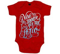 Body bebé viva la madre que me parió azul - Rojo, Talla única 12 meses