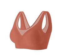 Body Blanc Manga Larga Women's Thin Breathable Non Marking Back Without Ring Fixed Cup Solid Color Mesh Splicing Tank Top Bra Underwear Camiseta sin mangas Algodón Azul, rojo sandía, XXL