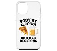 Body By Alcohol And Bad Decisions Funny Pizza Beer Beber Carcasa para iPhone 12/12 Pro