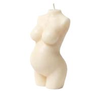 Body Candle - Vela escultura de cera de soja - Forma del cuerpo como decoración y regalo, vegana, hecha a mano (Athina crema)
