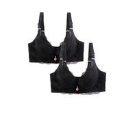 Body Chica Patrocinador Lote de 2 sujetadores deportivos para mujeres pequeñas, transpirables, de gran tamaño, de encaje, sujetador sexy para mujer, leggings de yoga para embarazo, Le Noir, XXXXXXXL
