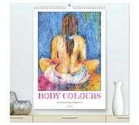 Body Colours - Farbenprächtige Aktmalerei (hochwertiger Premium Wandkalender 2026 DIN A2 hoch), Kunstdruck in Hochglanz: In unterschiedlichen Techniken gemalter weiblicher Akt