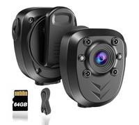 Body Cop Cámara espía oculta integrada de 16 GB, tarjeta de memoria 1080P portátil con visión nocturna, clip de bolsillo IR Dash Cam para el hogaroficinapolicíaguardia de