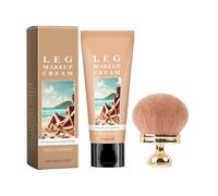 Body Coverage Perfector Waterproof, Beauty Body Coverage, Body Makeup For Legs, Complexion Perfector with Makeup Brush, Scar & Tattoo Cover Up Foundation (Dark Skin)