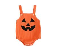 Body de Halloween para bebé, Estampado Calabaza Naranja, Unisex, Suave, Manga Corta, Bonito Traje otoño Traje Entrenamiento Mujer