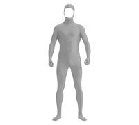 Body de Halloween para hombre y mujer, con cara abierta, spandex, traje de Halloween, traje incolor para 2 pieles, traje genérico, traje de segunda piel, traje de cuerpo completo con riñonera de