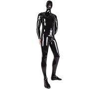 Body De Látex De Cuerpo Completo Negro Sexy Para Hombres Catsuit De Goma Fetiche Entrepierna Con Máscara Y Calcetines,Blanco,yo