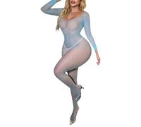 Body de Malla con Mangas largas lencería y Mono Ajustado para la Comodidad en el Bralette de Encaje Francés sin Aros para Confort Total