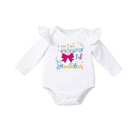 Body de Manga Larga para Niña con Estampado Festivo Hanukkah Mangas Traje Cálido Bebé Pequeño Casual y Cómodo (12-18 Months)