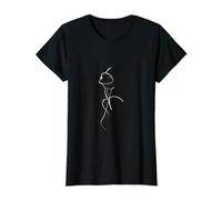 Body de Mujer con diseño de una línea Camiseta gráfica económica, Mujer, Negro, M