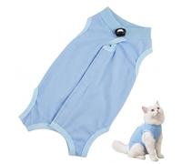 Body de Recuperación para Gatos Postoperatorio, Traje Quirúrgico para Gata Esterilización, Camiseta Protectora Anti-lamido para Heridas Abdominales, Azul Talla M (2-4kg)