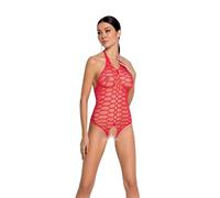 PASSION - WOMAN BS087 BODYSTOCKING ROJO TALLA UNICA