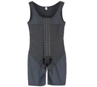 Body de Talla Grande para Hombre, Moldeador de compresión para pérdida de Peso, Entrepierna Abierta, Moldeador de Cuerpo Completo, Control de Abdomen, Entrenador de Cintura (Negro, Talla 4X)