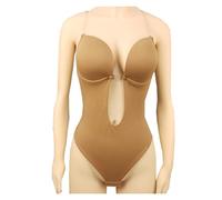Body de Tanga sin Costuras con Escote en U y Espalda Descubierta, lencería Moldeadora para Mujer, Sujetador Invisible Debajo del Vestido, Moldeador Corporal esculpidor