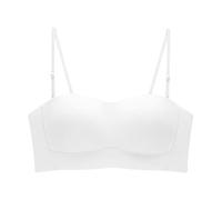 Body Embarazo Blanco Mujeres Traceless Tirantes Verano Delgado Pequeño Pecho Reunido sin Anillo de Acero Sujetador Antideslizante Belleza Sujetador Corsé Bustier Cremallera, blanco, 38