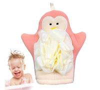 Body Exfoliator Glove, Scrub Mitt - Servicios de exfoliación a mano queridos dibujos animados - Toalla de espuma de gomas, ducha de tamaño de piel Mitten para atar, purifica la piel