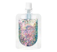 Body Glitter - Face Gel Sequins Face and Body Glitter Makeup, Sparkly Shimmer Cosmetic Glitters Gel for Concerts Music Festivals Parties Prom Holiday Carnival | Long Lasting Glow Makeup for Women Girl