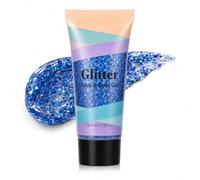 Body Glitter Gel Azul Cara Mermaid Glitter Face Chunky Lentejuelas Glitter Gel Cara Líquida Sombra de ojos Festival Accesorios para Body Cara Uñas Ojos Labios Cabello DIY