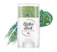 Body Glitter Stick, Brasil World Championship Sparkling Glitter Holographic Verde Glitter Mermaid Sequins Rave Outfits, Festival Accessories Glitter Face Pailletten, Shimmer Face Paint Stick