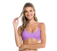 Body Glove Women's Standard Smoothies Ruth Solid Fixed Triangle Bikini Top Swimsuit with Adjustable Tie Back Detail, Akebi, X-Large